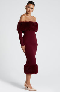 Edie Midi Dress – Wine
