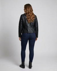 Viveca Elegant Leather Jacket in Black