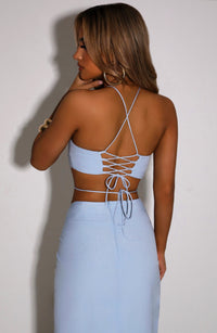 Courtney Maxi Skirt in Baby Blue