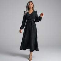 Vivienne Wrap Maxi Dress in Charcoal