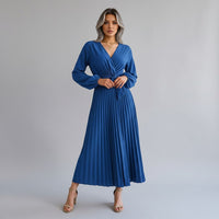Vivienne Wrap Maxi Dress in Royal Blue