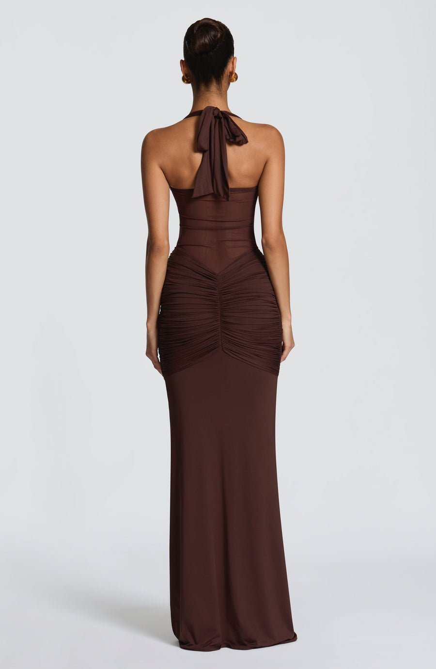 Zelie Maxi Dress – Plum Brown