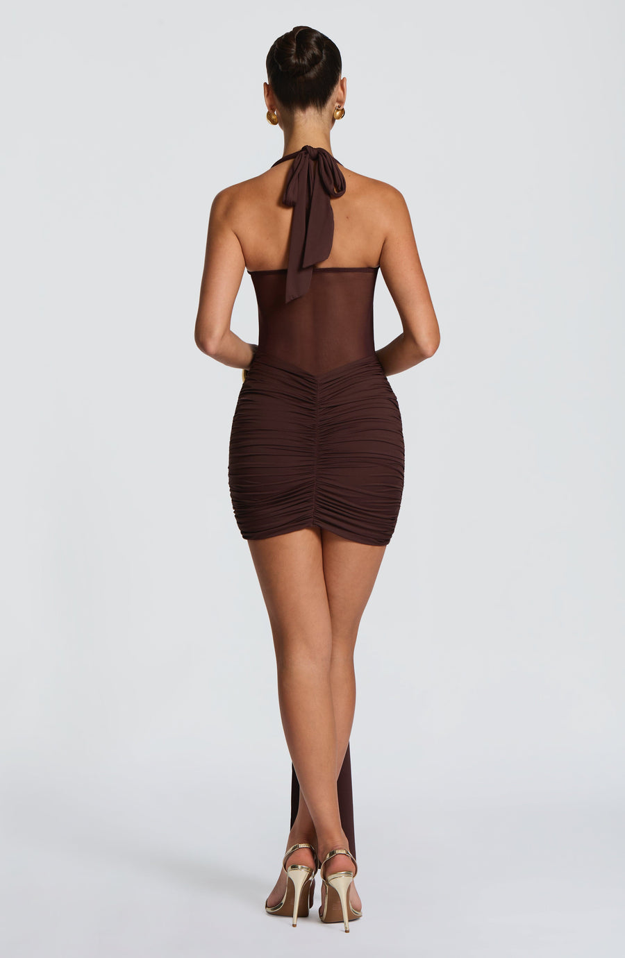 Zelie Mini Dress – Plum Brown
