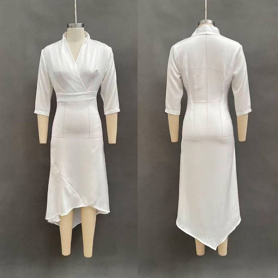 Vordaine Women's Wrap Midi Dress in White