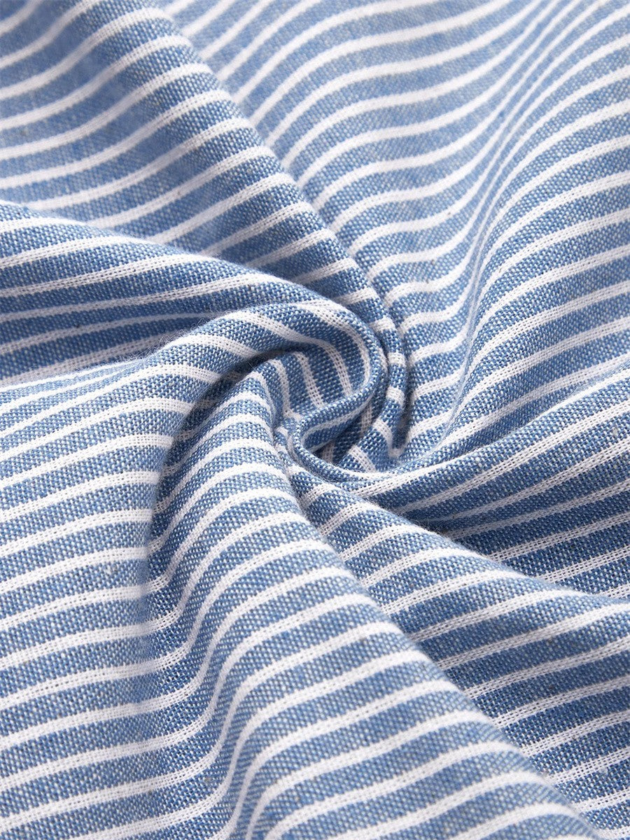 Wanda | Striped Three-Quarter Sleeve Midi Dress