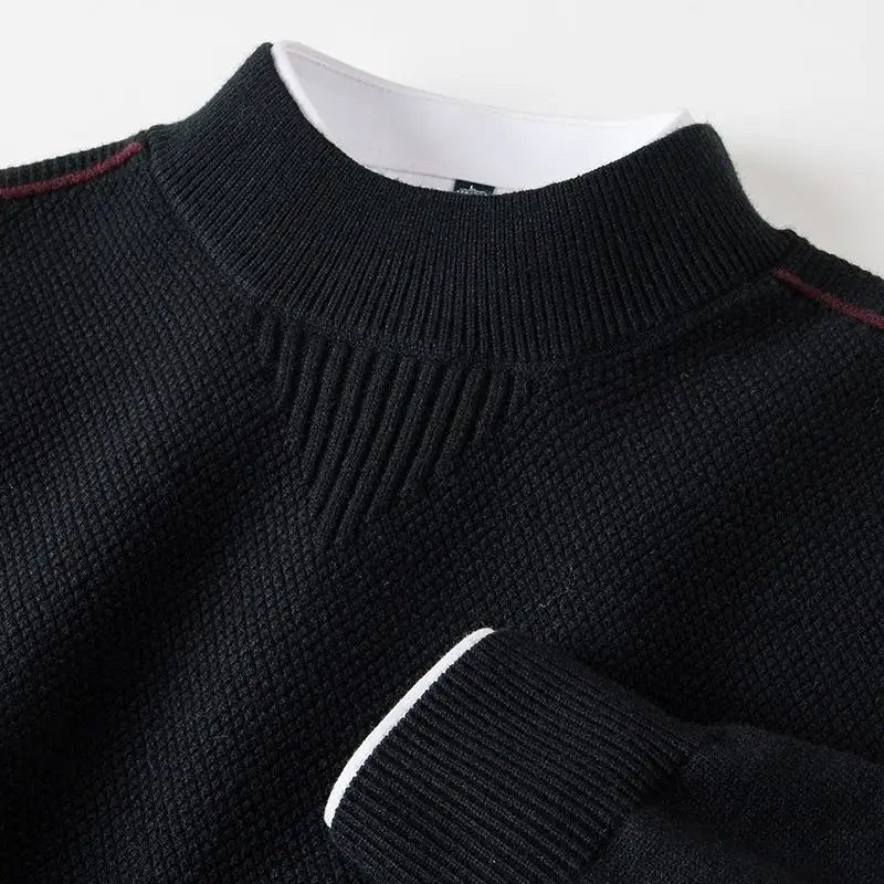 Wellington Textured Knit Sweater in Charcoal