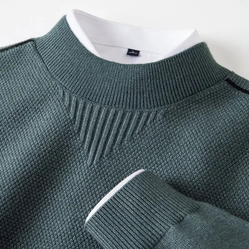 Wellington Textured Knit Sweater in Sea Foam