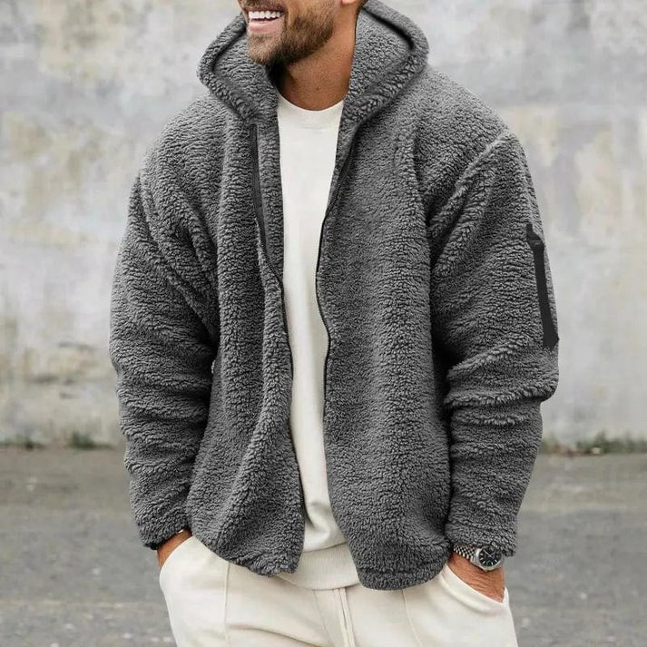 Wessel Jacket with Hood in Grey