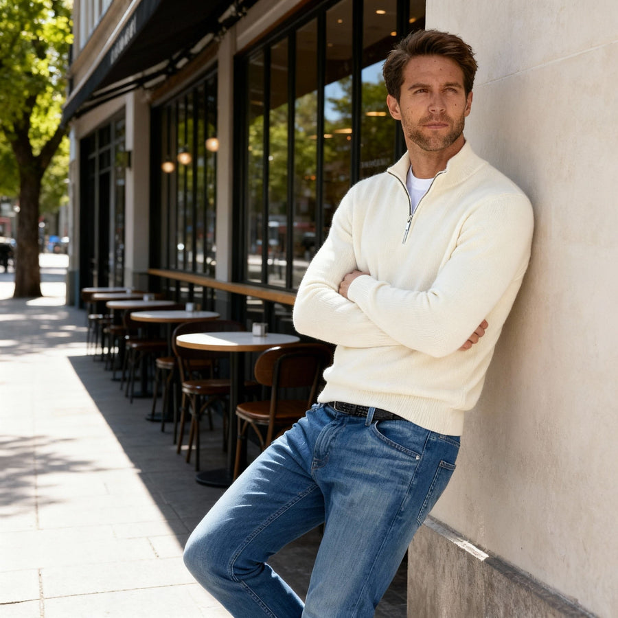 Wessel Knit Sweater in Helles Braun