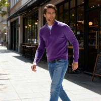Wessel Knit Sweater in Purple