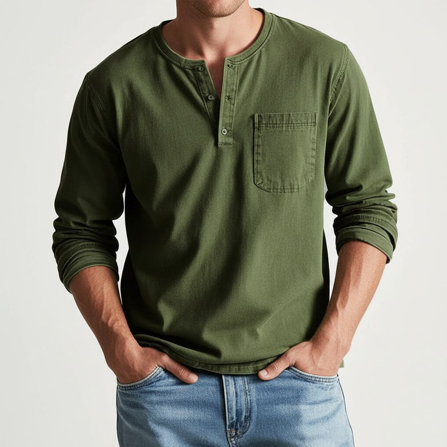 Westmont Henley Shirt in Army Green