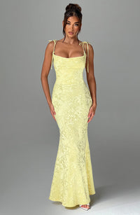 Isolde Maxi Dress – Lemon