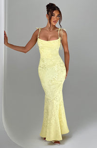 Isolde Maxi Dress – Lemon