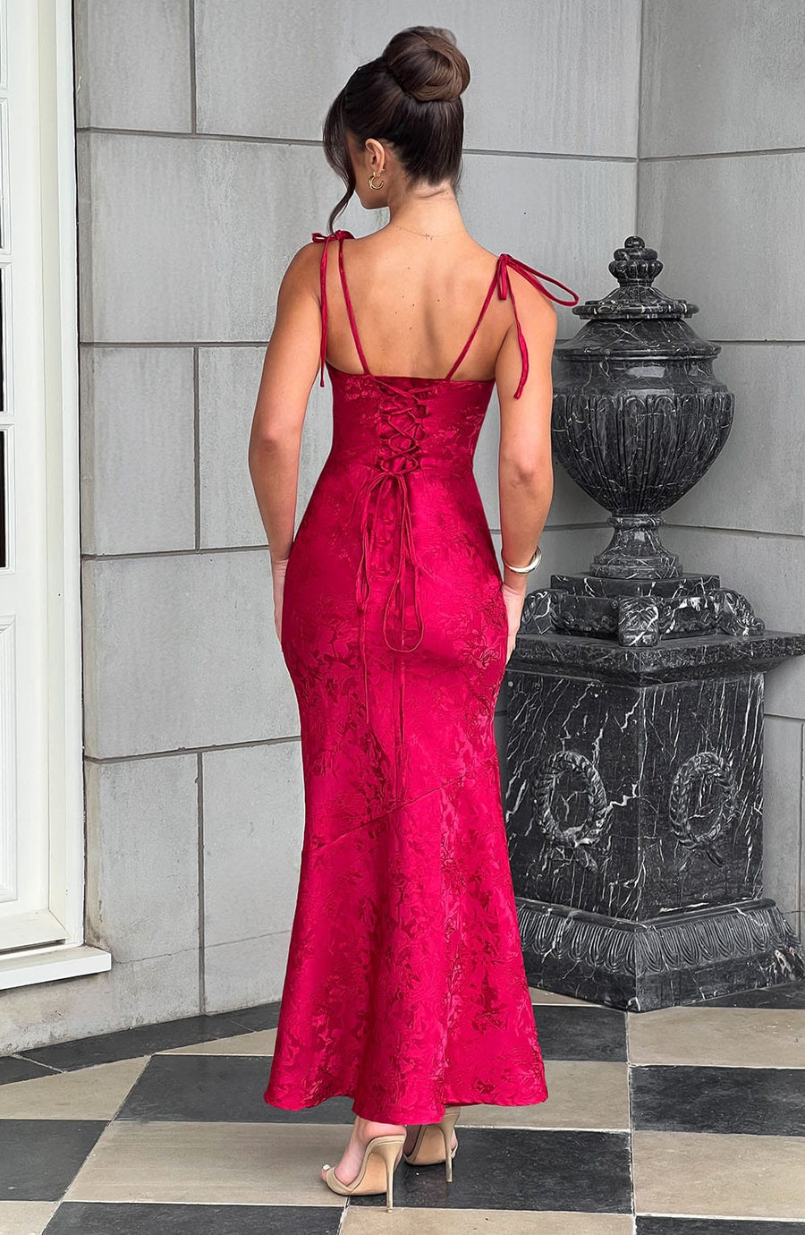 Isolde Maxi Dress – Red