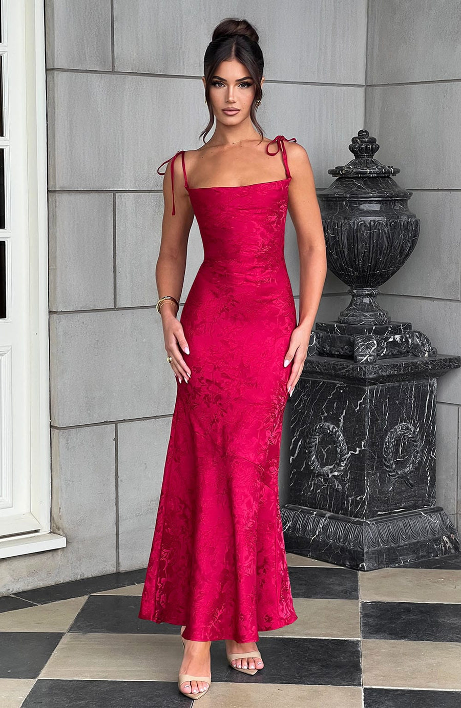 Isolde Maxi Dress – Red
