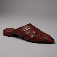 Whitney Woven Mule in Cabernet