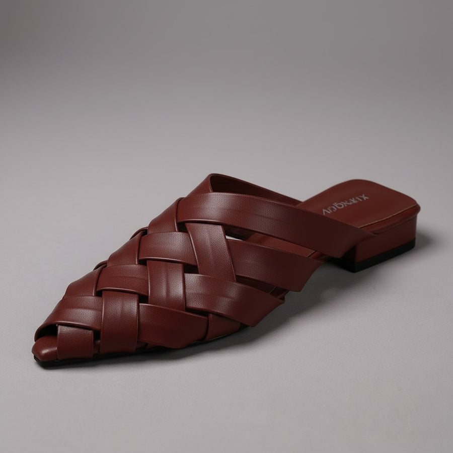 Whitney Woven Mule in Cabernet