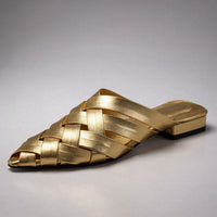 Whitney Woven Mule in Golden