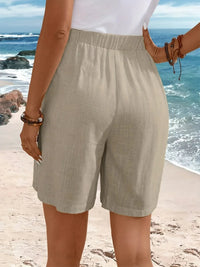 Whitney™ Comfortable Shorts With Buttons in Khaki