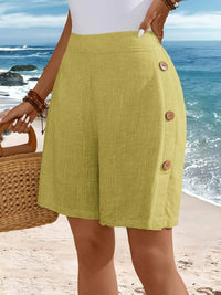 Whitney™ Comfortable Shorts With Buttons in Khaki