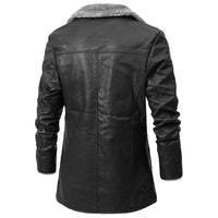 Reinhard | Men's Winter Faux Leather Jacket with Warm Faux Fur Lining