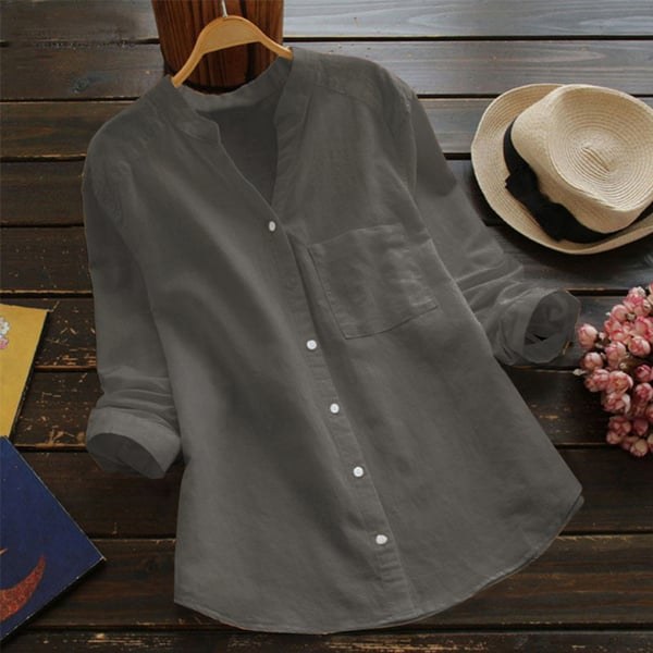Wiebe Casual Cotton Shirt in Grey