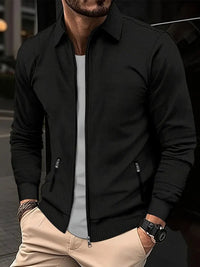 Wiebe Jacket with Zip Front in Black