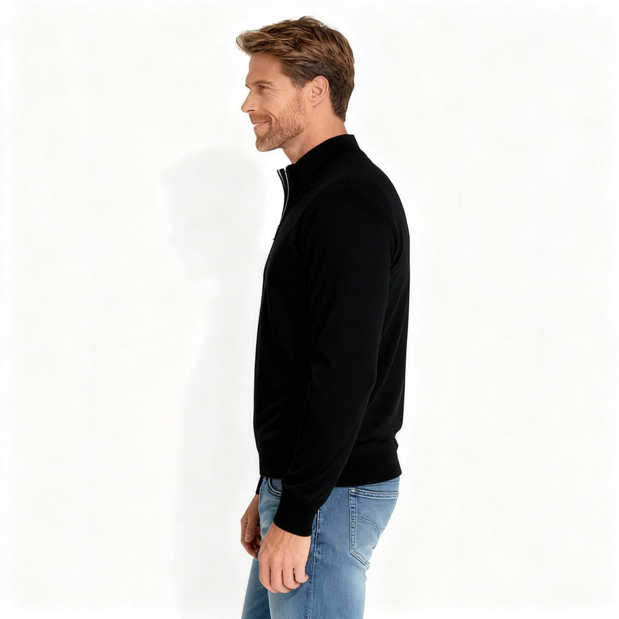 Wiebe Sweater with V-Neck in Black