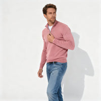Wiebe Sweater with V-Neck in Pink