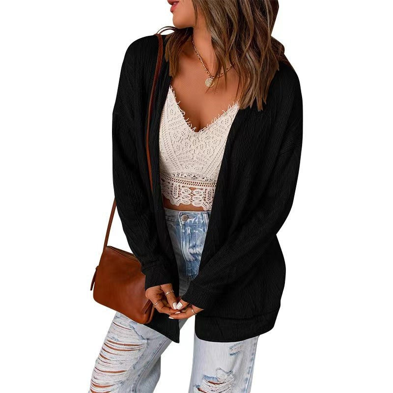 Wilhelmina Casual Cardigan in Black