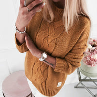 Wilhelmina Elegant Knit Sweater in Khaki