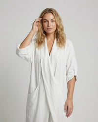 Wilhelmina Linen Dress with Oversized