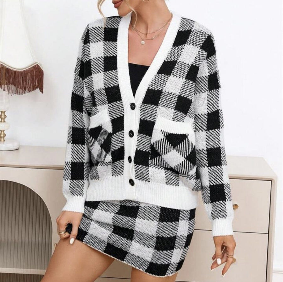 Willa Cardigan with Pockets and Checked