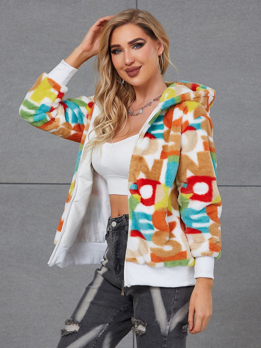 Willa Jacket with Pockets and Hood in Bildfarbe