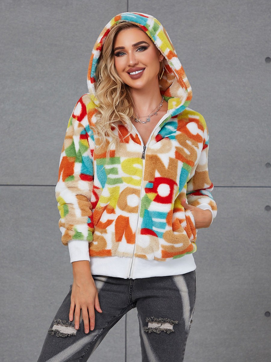 Willa Jacket with Pockets and Hood in Bildfarbe