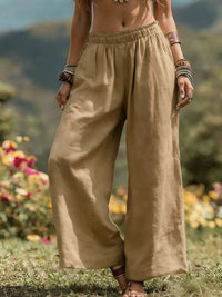 Willa Linen Trousers in Khaki
