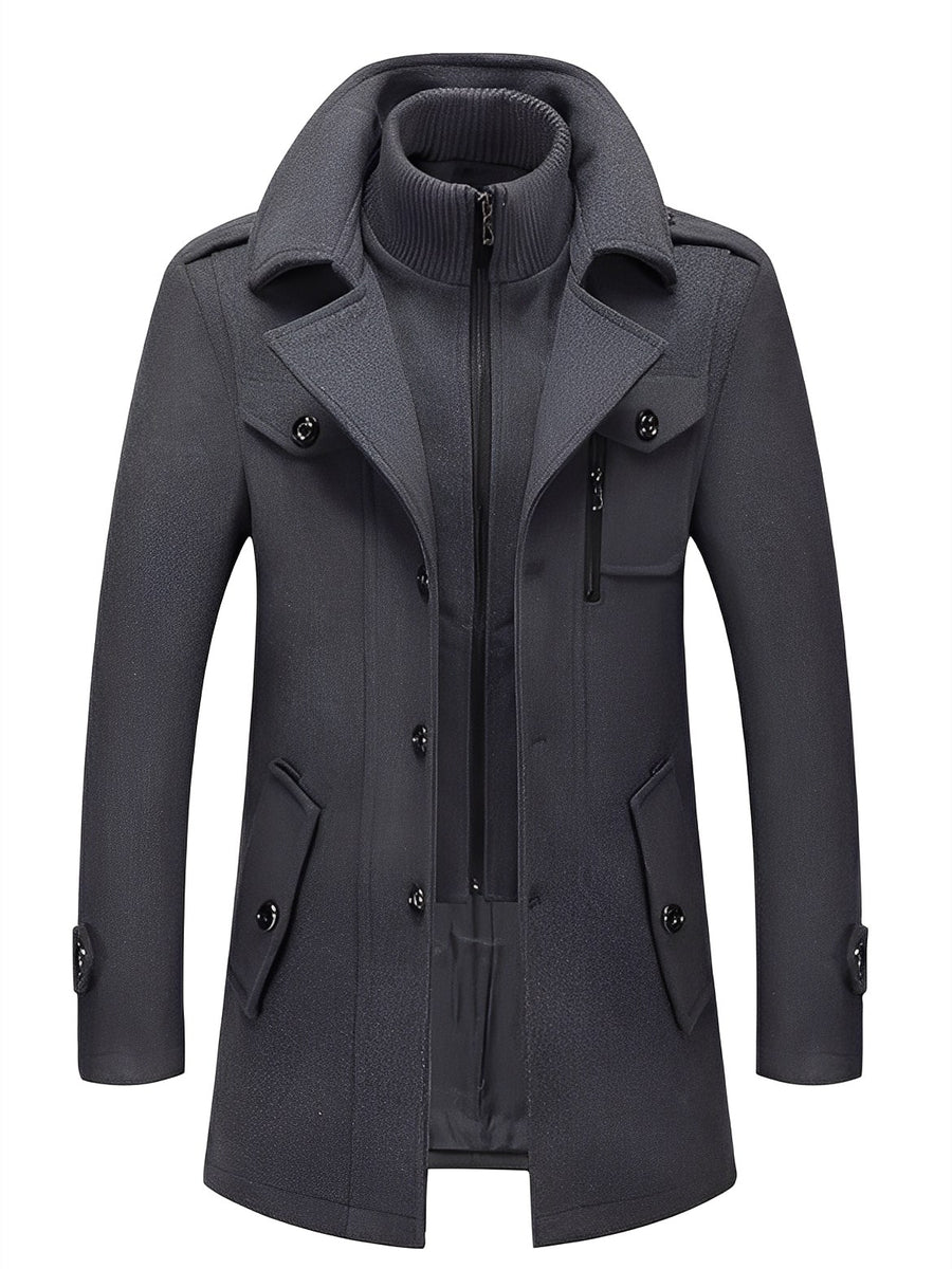 Willem Elegant Trench Coat in Grey