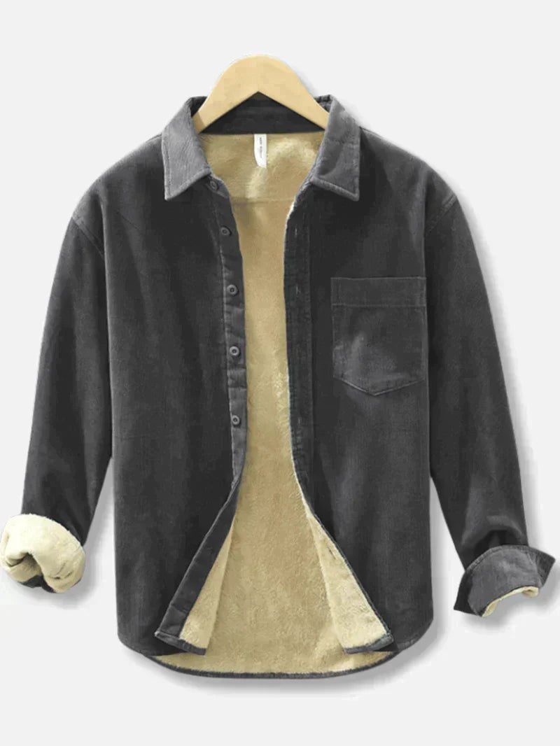 Willem Elegant Velvet Shirt in Grey