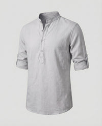 Willem Shirt with Button Front in Grey