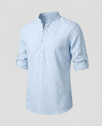 Willem Shirt with Button Front in Light Blue