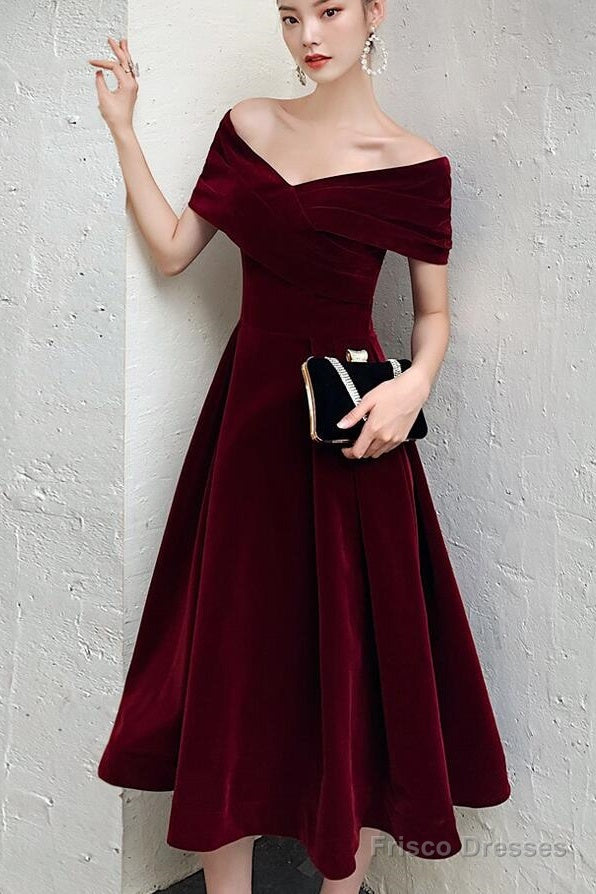 Margot Velvet Off-Shoulder Midi Dress