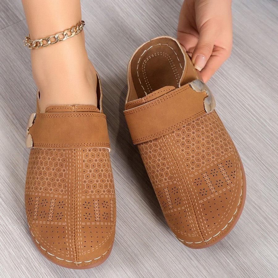 Winona Breathable Mules in Light Brown