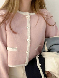 Winona Knit Cardigan with Pockets in Grey