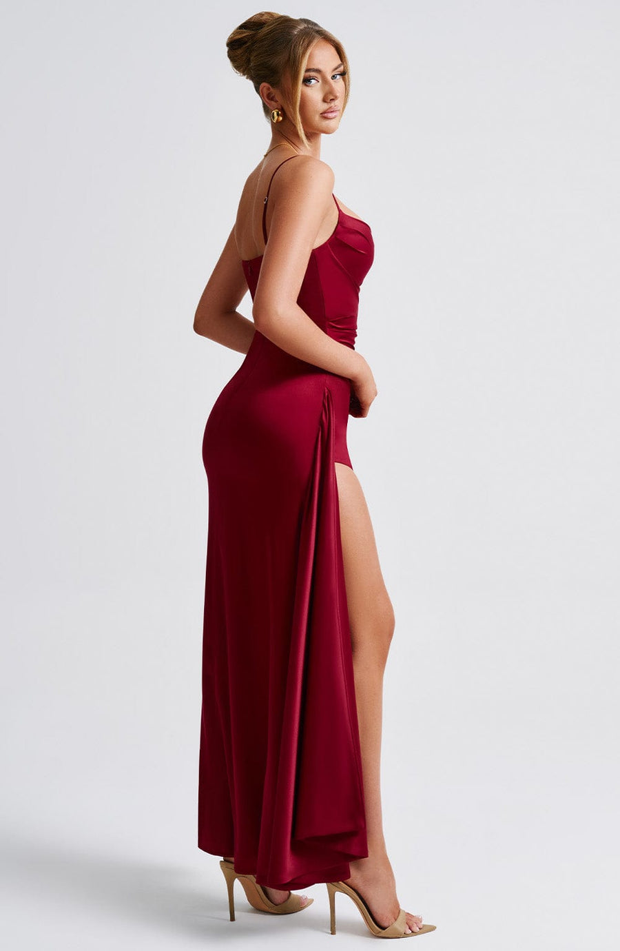 Macy Maxi Dress – Burgundy