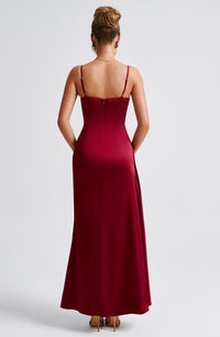 Macy Maxi Dress – Burgundy