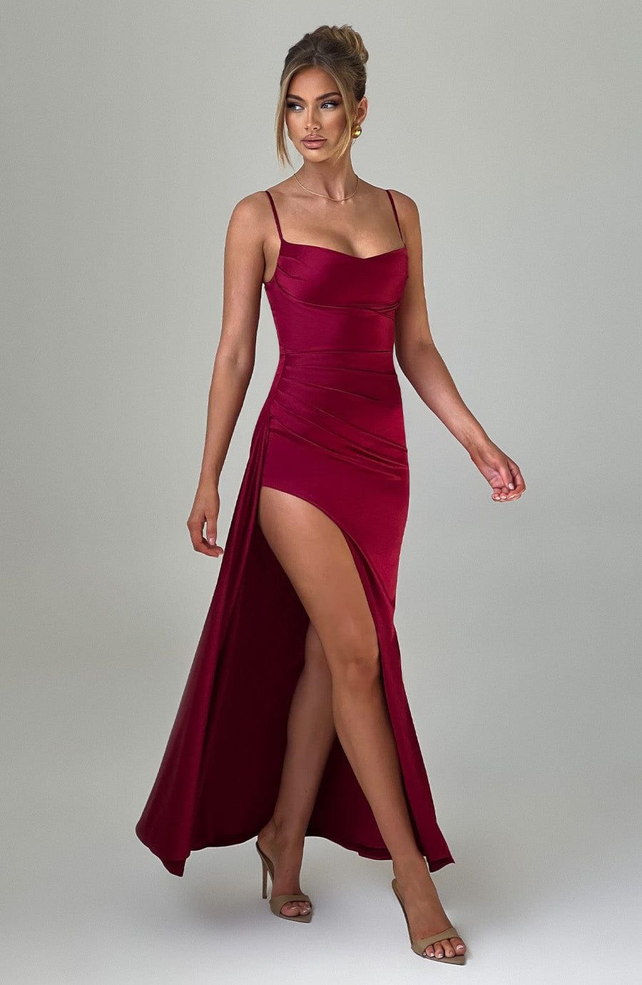 Macy Maxi Dress – Burgundy