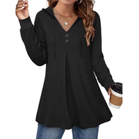 Winona Tunic with Hood in Black