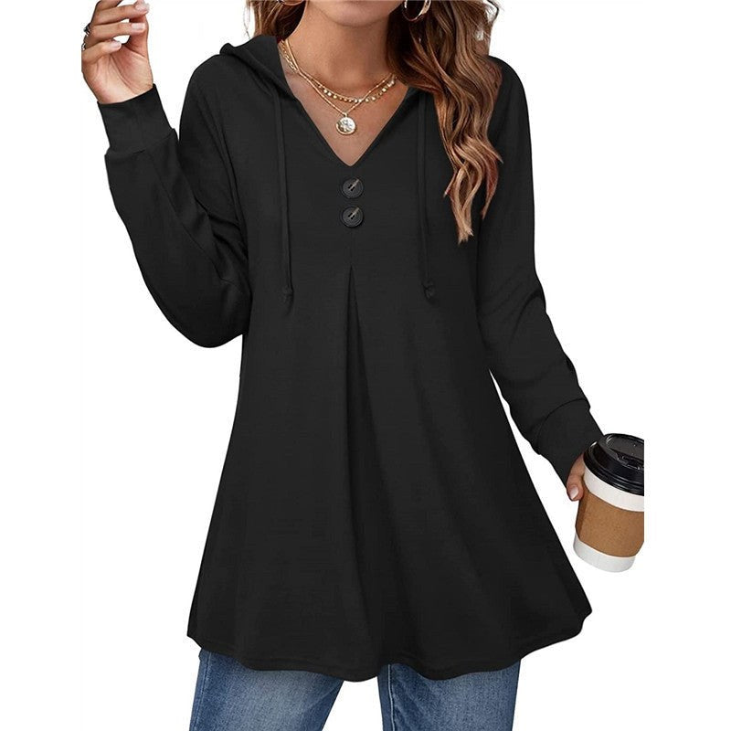 Winona Tunic with Hood in Black