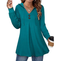 Winona Tunic with Hood in Light Blue
