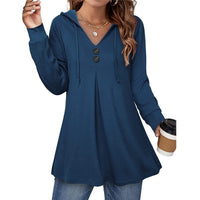 Winona Tunic with Hood in Navy
